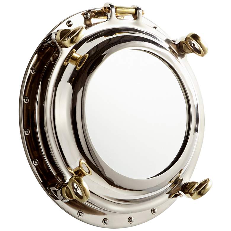 Image 1 Cyan Design Seeworthy Nickel 15 inch Round Wall Mirror