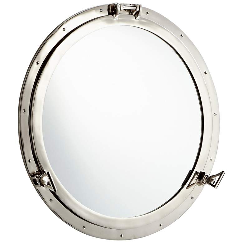 Image 2 Cyan Design Seeworthy Nickel 28" Round Wall Mirror