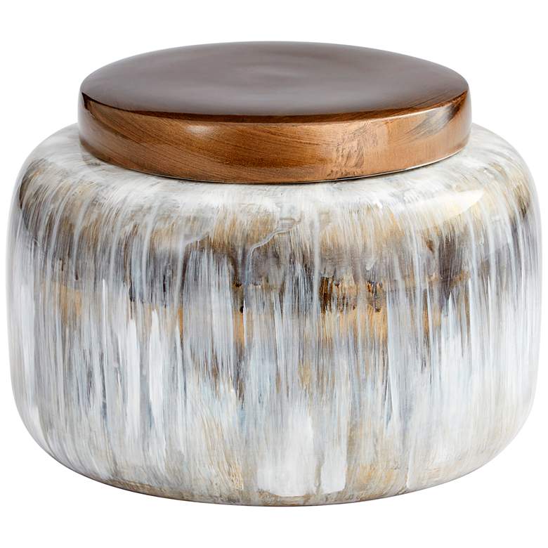 Image 1 Cyan Design Spirit Drip Container Olive Glaze- Medium