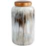 1_Cyan Design Spirit Drip Container Olive Glaze-Small