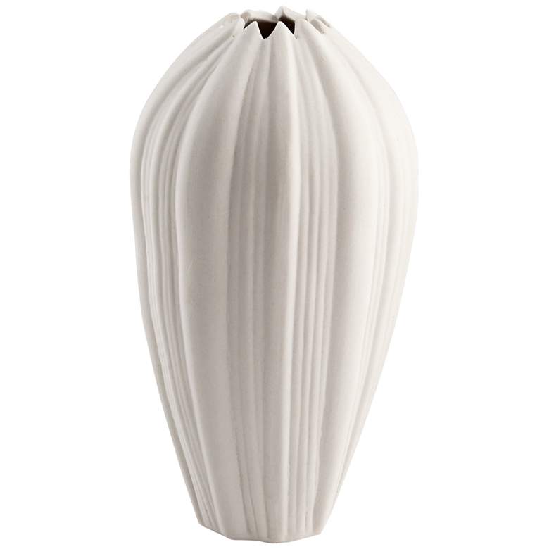 Image 1 Cyan Design Spirit Stem White 7 1/2 inch High Small Ceramic Vase