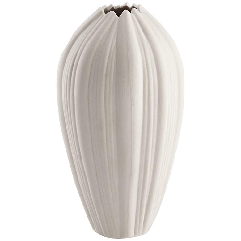 Image 1 Cyan Design Spirit Stem White 8 1/2 inch High Large Ceramic Vase