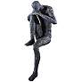 Cyan Design Thinking Man 9" High Black Finish Shelf Decor Sculpture