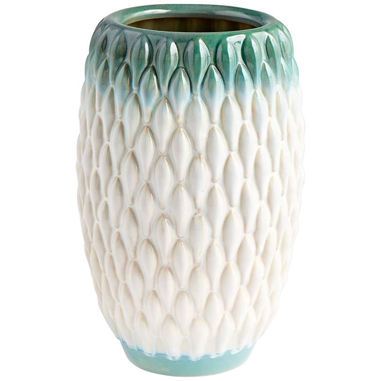 Image 1 Cyan Design Verdant Sea 10 1/4 inchH Green/White Ceramic Vase