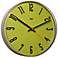 Cyber Chartreuse 11" Wide Lucite Wall Clock