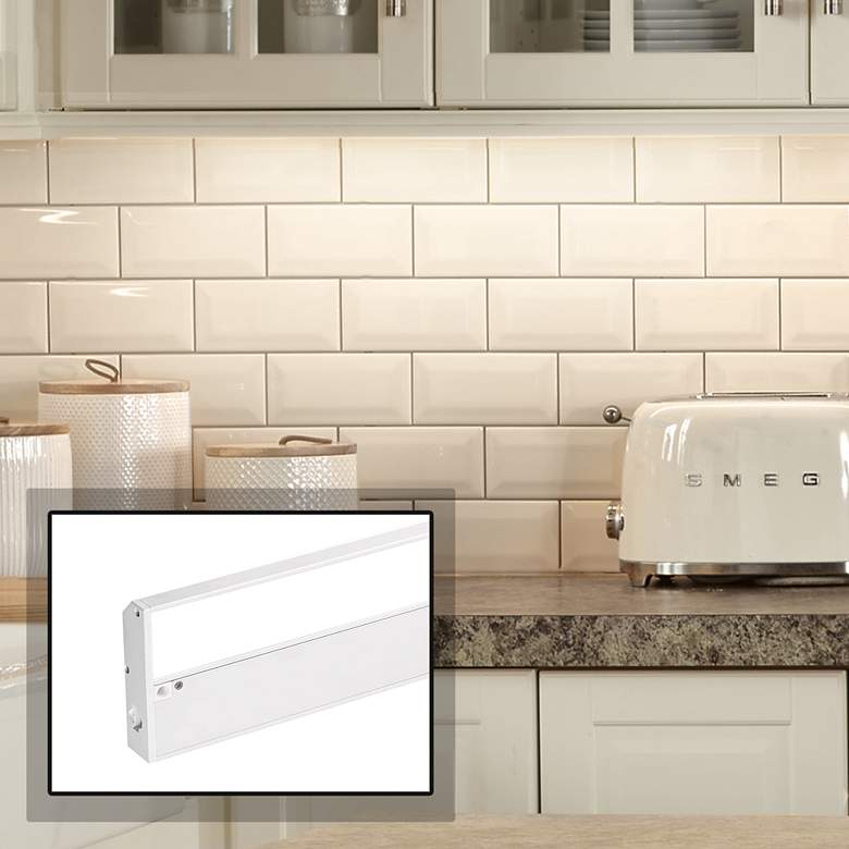 Image 1 Cyber Tech 12 inch Wide White LED Under Cabinet Light