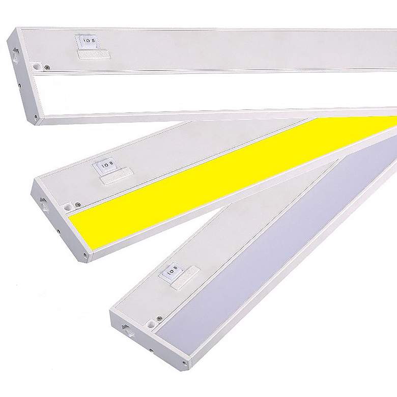 Image 5 Cyber Tech 32" Wide White Finish LED Plug-In Under Cabinet Light more views