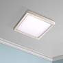 1_Cyber Tech Disk 12" Wide Nickel Finish Square LED Panel Ceiling Light
