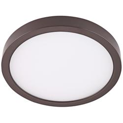 Cyber Tech Disk 8&quot; Wide Bronze Round LED Indoor-Outdoor Ceiling Light