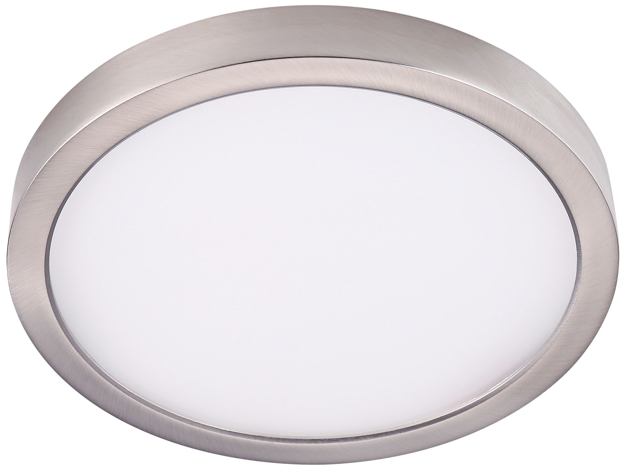 Image 2 Cyber Tech Disk 8" Wide Nickel Round LED Indoor-Outdoor Ceiling Light