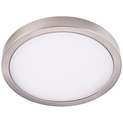Cyber Tech Disk 8&quot; Wide Nickel Round LED Indoor-Outdoor Ceiling Light