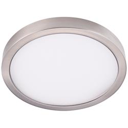 Cyber Tech Disk 8" Wide Nickel Round LED Indoor-Outdoor Ceiling Light