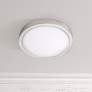 Cyber Tech Disk 8" Wide Nickel Round LED Indoor-Outdoor Ceiling Light