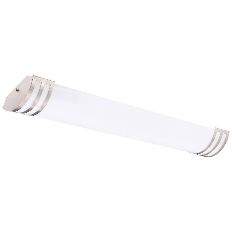 Image 2 Cyber Tech Saturn 48" Wide Satin Nickel LED Puff Ceiling Light