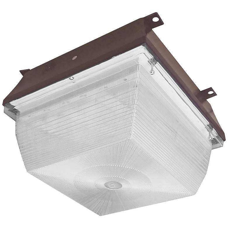 Image 1 Cyber Tech Willow 12 1/2 inchW Bronze LED Outdoor Ceiling Light