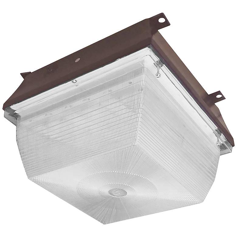 Image 1 Cyber Tech Willow 12 1/2"W Bronze LED Outdoor Ceiling Light