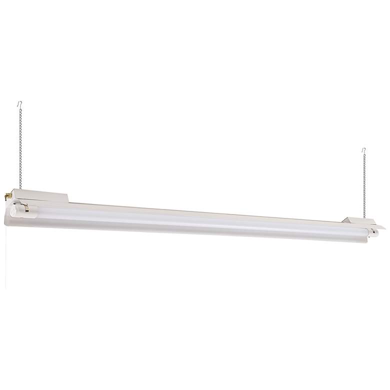 Image 1 CyberTech 47 1/4" White 18 Watt Pull Chain LED Shop Light
