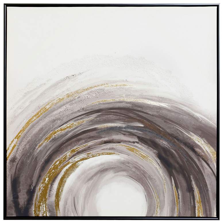 Image 1 Cyclone I Hand Embellished Contemporary Framed Canvas Art