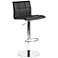 Cyd Black Faux Leather Adjustable Bar or Counter Stool