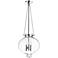 Cydney 13 3/4" Wide Chrome Clear Glass Pendant