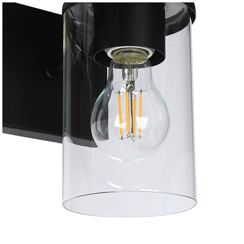 Image 4 Cylin 3-Light Black Bathroom Vanity Light more views