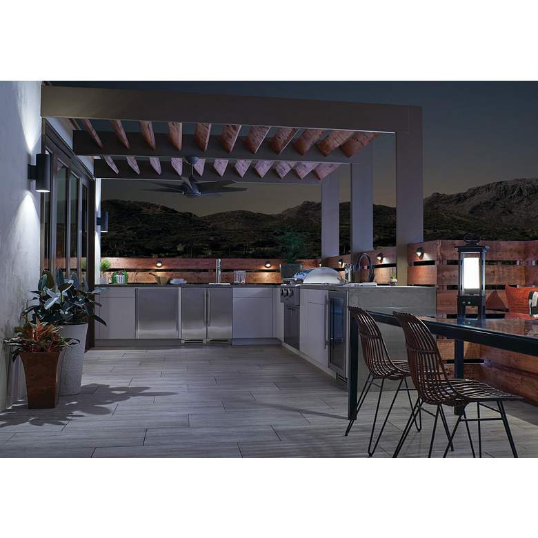 Image 4 Cylinder 12 1/4" High Black Climates LED Outdoor Wall Light more views