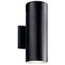 2_Cylinder 12"H Textured Black Up-Down LED Outdoor Wall Light