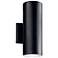 Cylinder 12"H Textured Black Up-Down LED Outdoor Wall Light