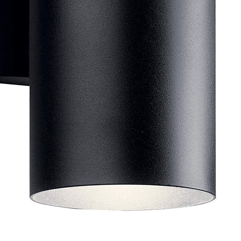 Image 3 Cylinder 12"H Textured Black Up-Down LED Outdoor Wall Light more views