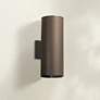Thumbnail1 of Cylinder 14 3/4"H Architectural Bronze Outdoor Wall Light