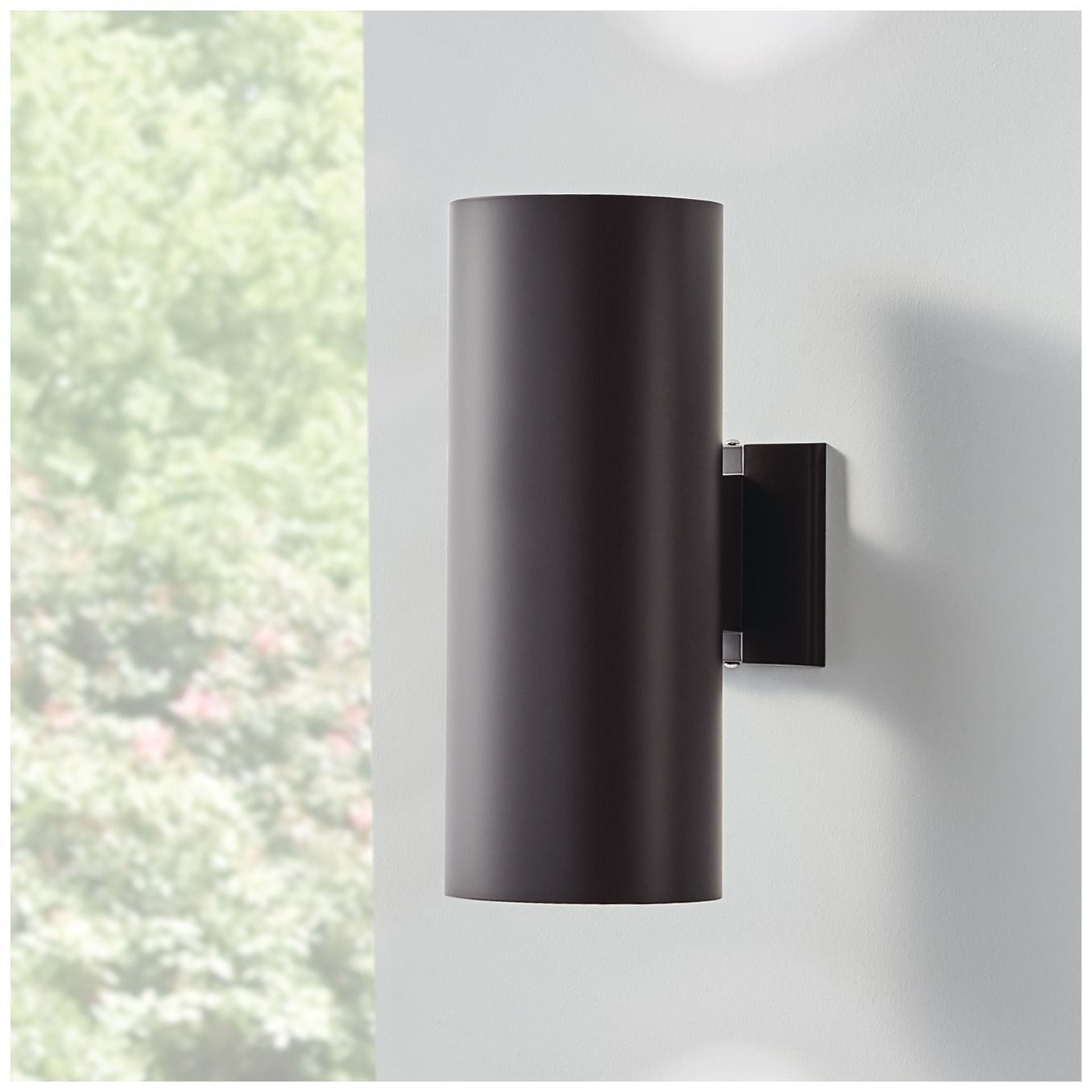 Image 4 Cylinder 14 3/4"H Architectural Bronze Outdoor Wall Light more views