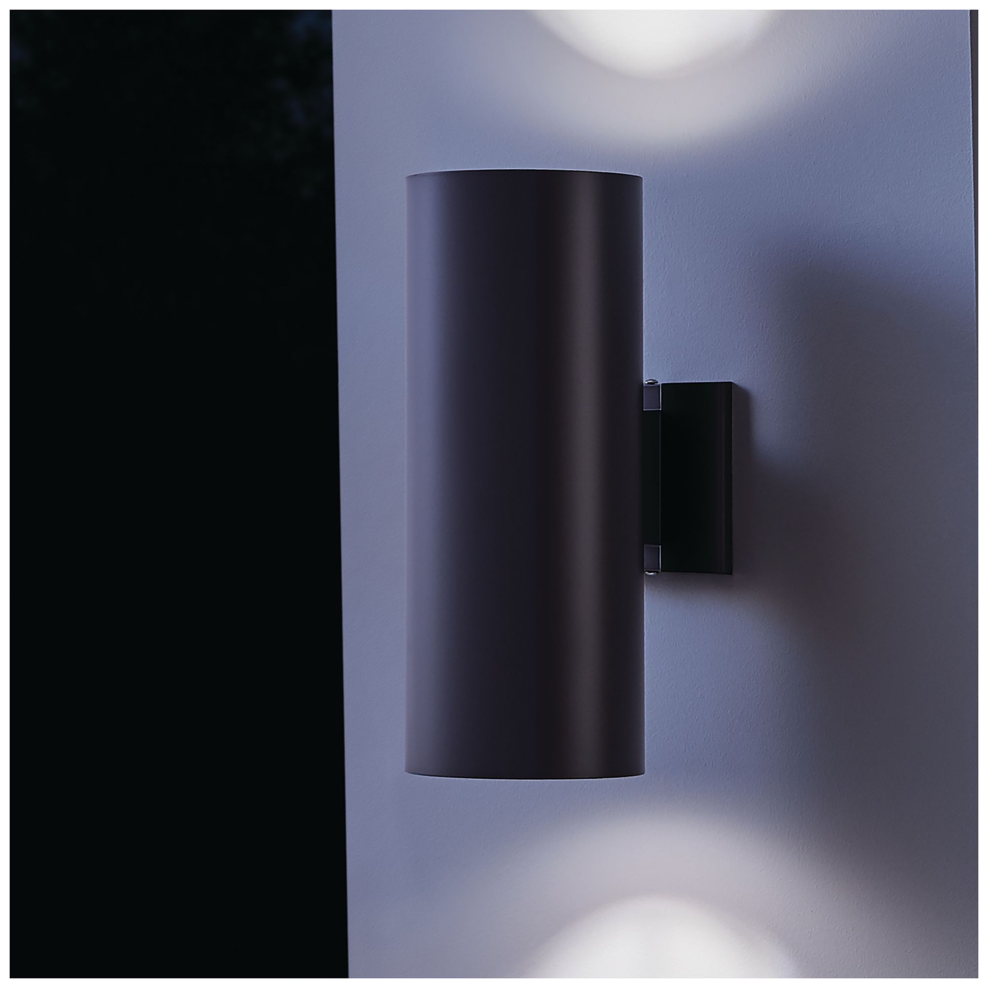 Image 5 Cylinder 14 3/4"H Architectural Bronze Outdoor Wall Light more views