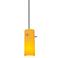 Cylinder 4" Wide Amber Glass LED Mini Pendant