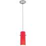 2_Cylinder 4" Wide Brushed Steel Mini Pendant