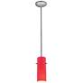 2_Cylinder 4" Wide Red Glass LED Mini Pendant more views