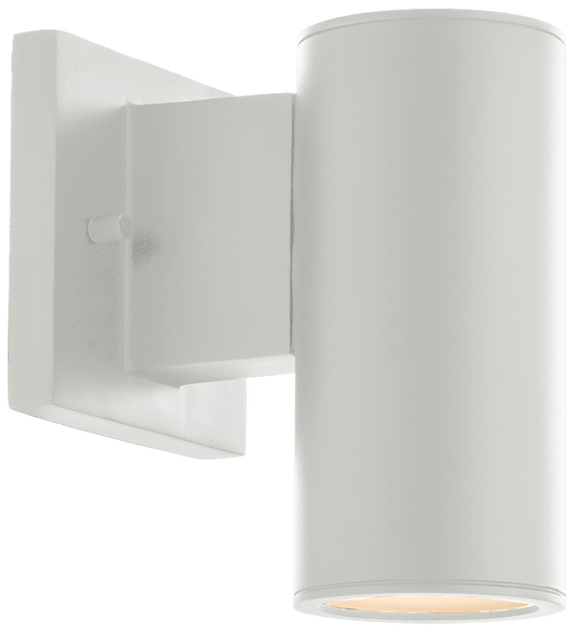 Image 2 Cylinder 7.13"H x 3"W 1-Light Outdoor Wall Light in White
