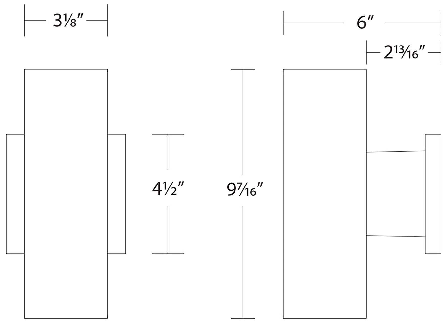 Image 4 Cylinder 9.88"H x 3"W 2-Light Outdoor Wall Light in Bronze more views