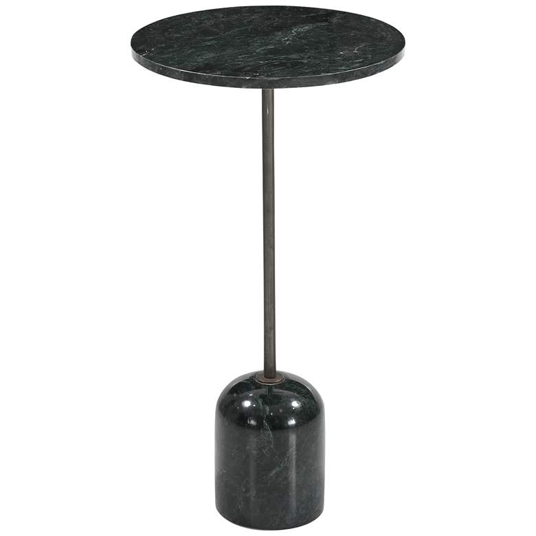 Image 2 Cyllene 14 inch Wide Black Marble Round Accent Table