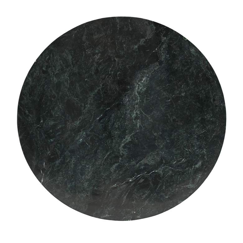 Image 3 Cyllene 14 inch Wide Black Marble Round Accent Table more views