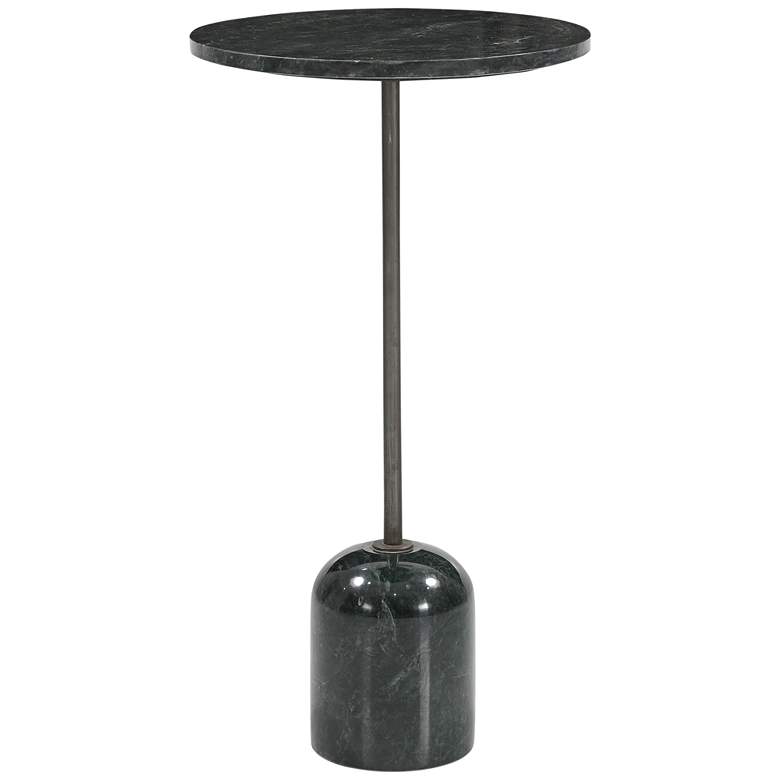 Image 4 Cyllene 14 inch Wide Black Marble Round Accent Table more views