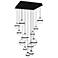 Cyllindra 6.38"H x 5.88"W 13-Light Multi-Light Pendant in Black Chrome