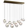 1_Cyllindra 6.38"H x 5.88"W 14-Light Multi-Light Pendant in Aged Brass