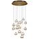Cyllindra 6.38"H x 5.88"W 15-Light Multi-Light Pendant in Aged Brass