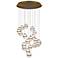 Cyllindra 6.38"H x 5.88"W 21-Light Multi-Light Pendant in Aged Brass