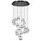 Cyllindra 6.38"H x 5.88"W 21-Light Multi-Light Pendant in Black Chrome
