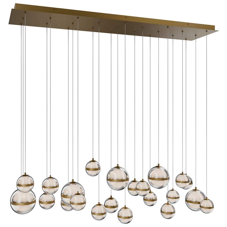 Image 1 Cyllindra 6.38"H x 5.88"W 23-Light Multi-Light Pendant in Aged Brass
