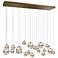 Cyllindra 6.38"H x 5.88"W 23-Light Multi-Light Pendant in Aged Brass