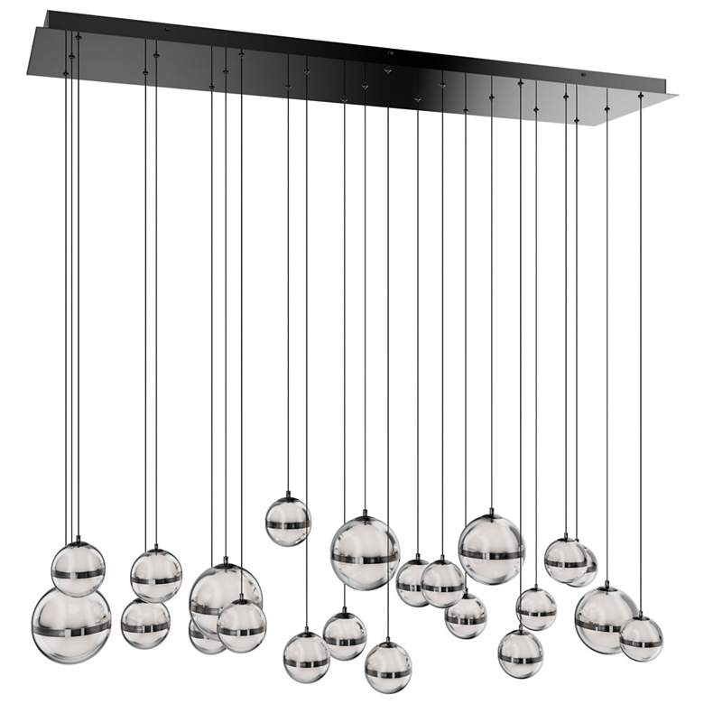 Image 1 Cyllindra 6.38"H x 5.88"W 23-Light Multi-Light Pendant in Black Chrome