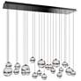 1_Cyllindra 6.38"H x 5.88"W 23-Light Multi-Light Pendant in Black Chrome