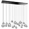 Cyllindra 6.38"H x 5.88"W 23-Light Multi-Light Pendant in Black Chrome